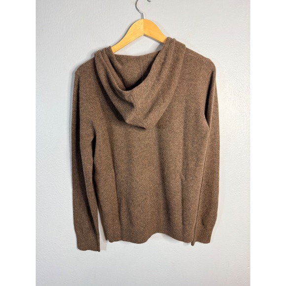 Quince Mongolian Cashmere Full-Zip Hoodie Medium Brown NWT - Picture 5 of 7